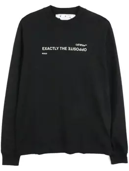 Off-White футболка Spiral Opp Skate, черный