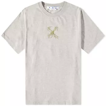 Off-White футболка Splash Arrow, серый