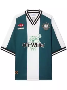 Off-White футболка Tiger 23 Soccer, зеленый