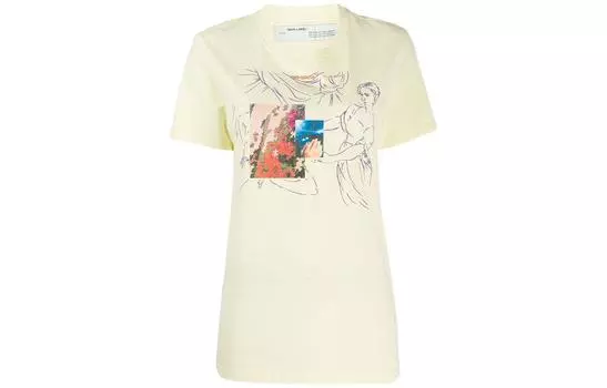 OFF-WHITE Футболка женская SS22 бежево-желтые