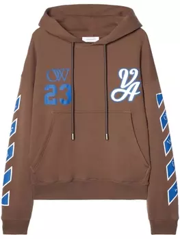 Off-White худи 23 Varsity Skate, коричневый