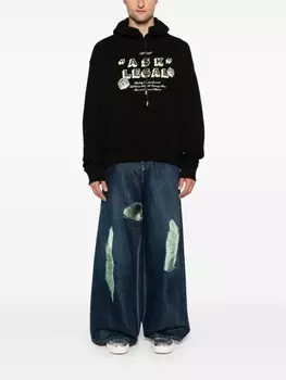 Off-White худи Ask Legal Skate, черный