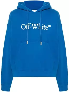 Off-White худи Big Bookish Skate, синий