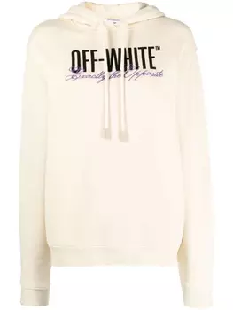 Off-White худи Big Logo Opposite, нейтральный цвет