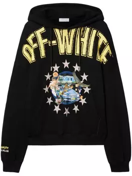 Off-White худи Fresco Star, черный