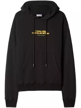 Off-White худи Internet с надписью, черный