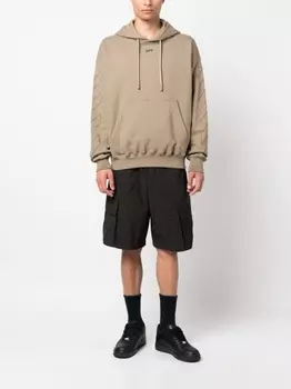 Off-White худи Off Stitch, нейтральный цвет