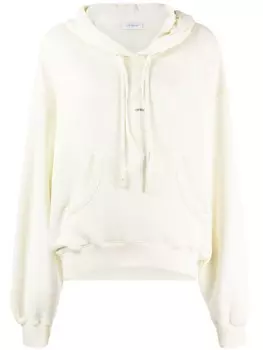 Off-White худи с кристаллами, белый
