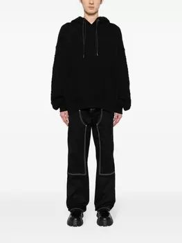 Off-White худи с кулиской, черный