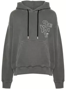 Off-White худи с логотипом Arrows, серый