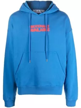 Off-White худи с логотипом Arrows, синий