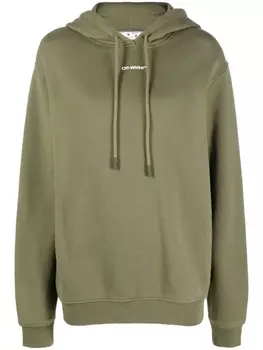 Off-White худи с логотипом Arrows, зеленый