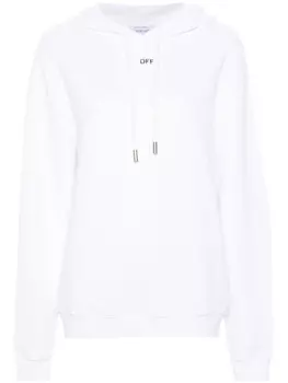 Off-White худи с логотипом, белый