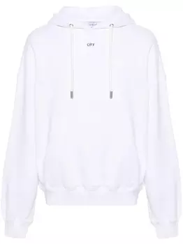 Off-White худи с логотипом, белый