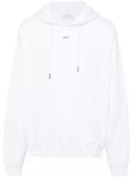 Off-White худи с логотипом, белый