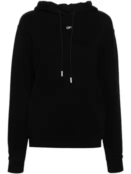 Off-White худи с логотипом, черный