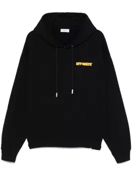 Off-White худи с логотипом, черный