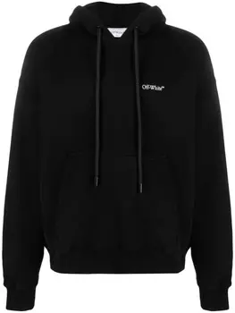 Off-White худи с логотипом, черный