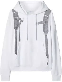 Off-White худи с принтом, белый