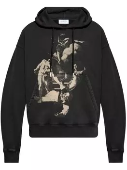 Off-White худи с принтом, черный