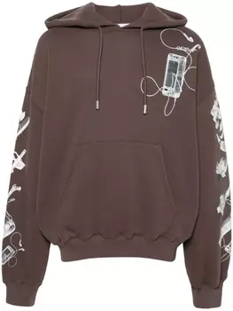 Off-White худи с принтом Xray Arrows, коричневый
