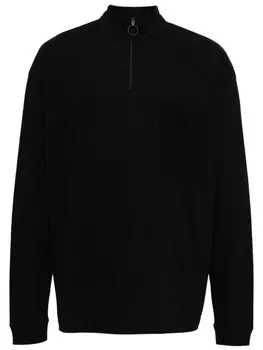 Off-White худи с воротником на молнии, черный