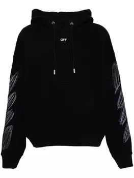 Off-White худи Scribble Diags Skate, черный