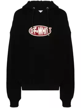 Off-White худи со стразами, черный