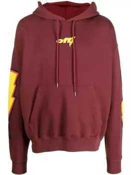 Off-White худи Thunder Stable, красный