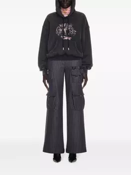 Off-White худи Washed Characters, черный