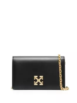 Off-White Jitney 0.5 leather shoulder bag, черный