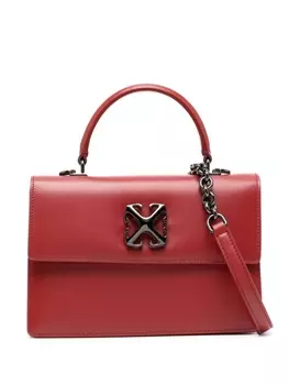 Off-White Jitney leather shoulder bag, красный