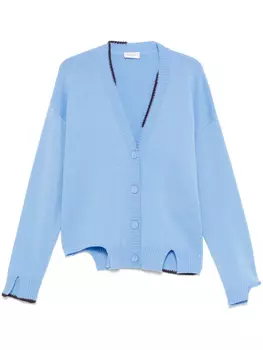 Off-White кардиган с вырезами, синий