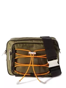 Off-White каркасная сумка Courrier, зеленый