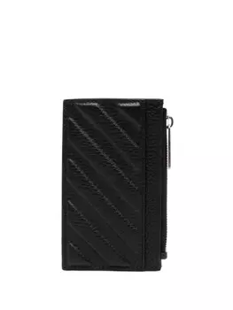 Off-White картхолдер с тиснением Diag, черный