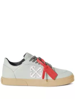 Off-White кеды New Low Vulcanized, зеленый