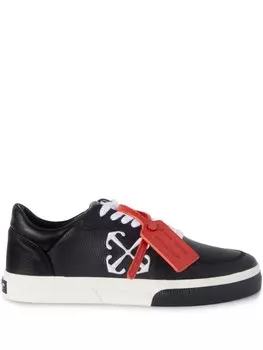 Off-White кеды Vulcanized с контрастной биркой, черный