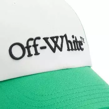 Off-White Кепка с логотипом в книжном стиле, белый