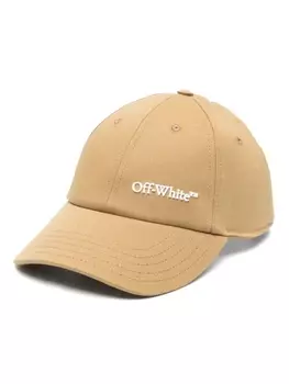 Off-White кепка с рельефным логотипом, зеленый