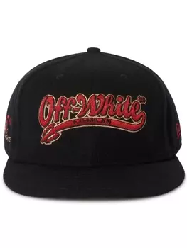 Off-White кепка с вышивкой из коллаборации с AC Milan x New Era, черный