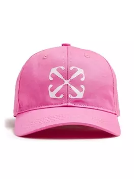 Off-White Kids бейсболка с логотипом Arrows, розовый