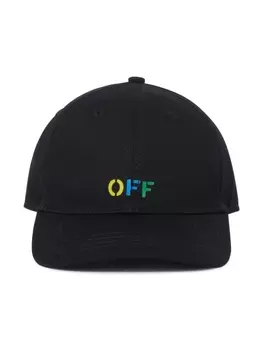 Off-White Kids бейсболка с логотипом, черный