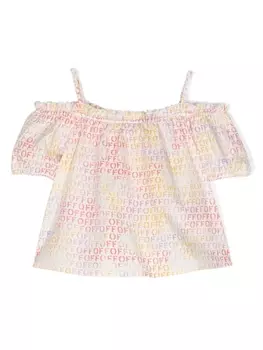 Off-White Kids блузка с логотипом, белый