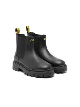 Off-White Kids ботинки с вышитым логотипом, черный