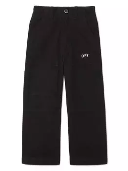 Off-White Kids брюки Off Stamp, черный