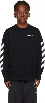 Off-White Kids Черный резиновый свитшот со стрелками