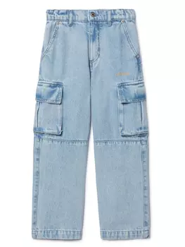 Off-White Kids джинсы Bookish Diag, синий