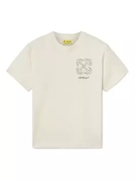 Off-White Kids футболка Arrow 3D, белый