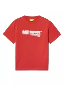 Off-White Kids футболка Arrow Faded, красный