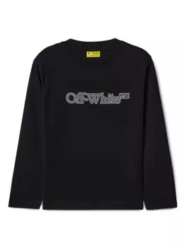 Off-White Kids футболка Big Bookish, черный